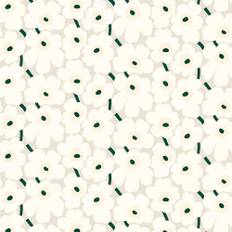 Marimekko Pieni Unikko Natur/Mörkgrön Tyg