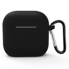 Apple AirPods (4. Gen.) Silikone Cover inkl. Karabinhage - Sort