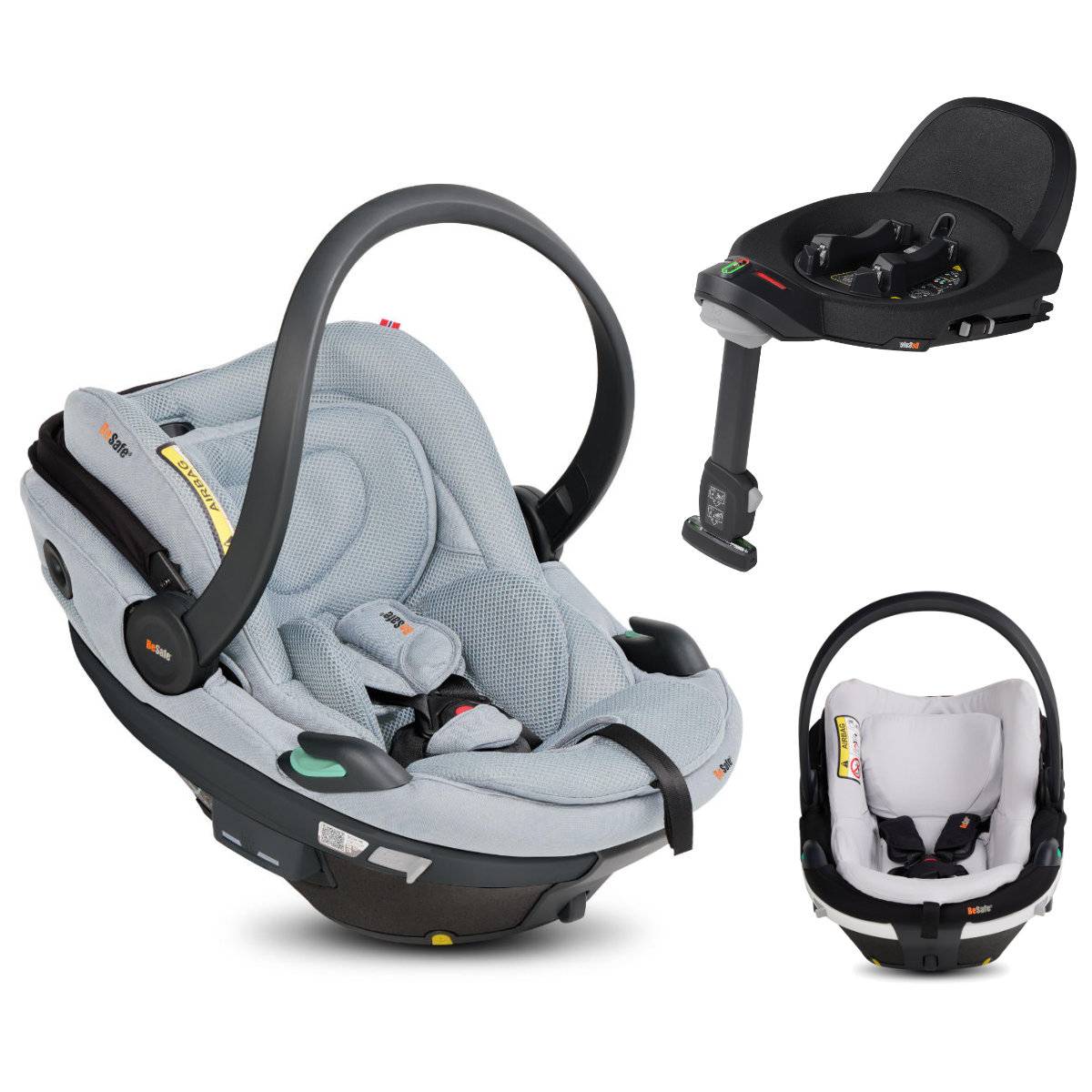 BeSafe Go Beyond² i-Size Infant Car Seat incl. Beyond ISOFIX Base + Free Summer Cover - Peak Mesh