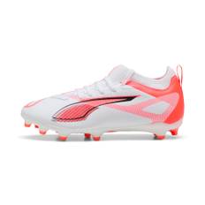PUMA ULTRA 5 MATCH FG/AG Football Boots Youth, Shoes, White/Black/Glowing Red, 34 - Glowing Red - 34