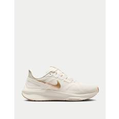 Nike Women's Structure 25 Road Running Shoes - Phantom/White/Gum Light Brown/Metallic Gold -  Size: UK 4