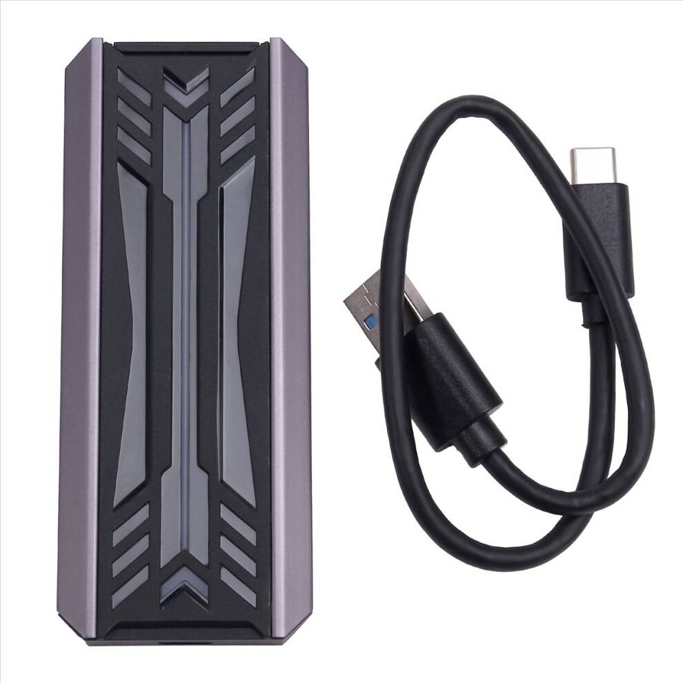 Dual Protocol SSD NVME M2 harddiskkabinet RGB aluminium