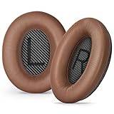 Aurivor Öronkuddar i äkta läder för Bose QuietComfort QC 35 35-ii 25 15 2, lammskinn ersättningsfodral för QC35 QC35-ii QC25 QC15 QC2 SoundLink SoundTrue Around-ear II AE2-hörlurar