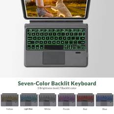 Keyboard 7Color BacklitNonBacklit Portable and Ergonomic Compatible With Microsoft Surface svart