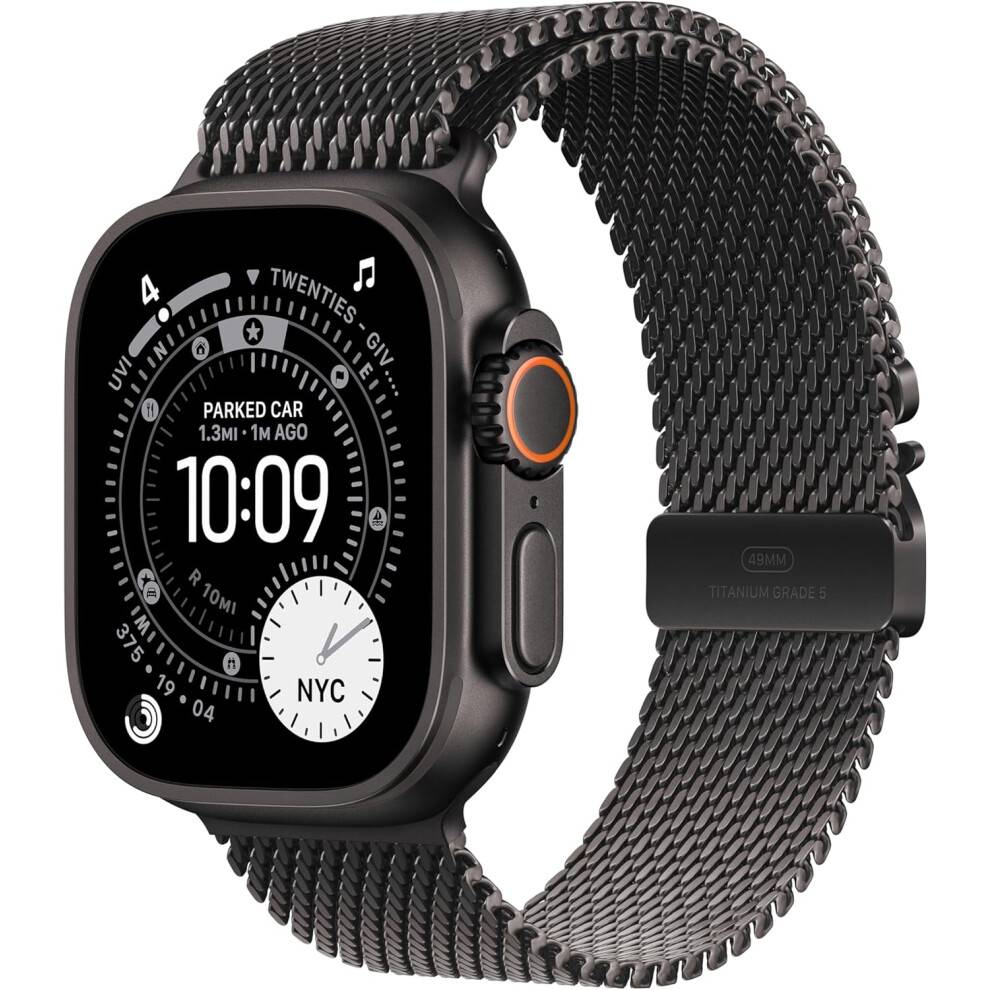 Apple Watch Ultra 3 GPS + Cellular 49 mm Sort Titanium Urkasse MF1Q4 M Sort Titanium Milanese-rem