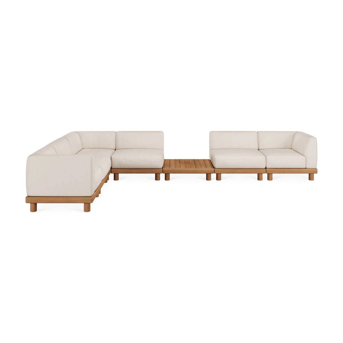Ethnicraft Monocle Outdoor Modular Sofa Set 4 - 415x249cm. - Venstre