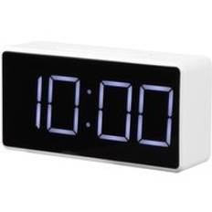 Stor digital väckarklocka led klocka usb port timer termometer kalender elektronisk hem skrivbord snooze bord klockor väckarklockor - Vit