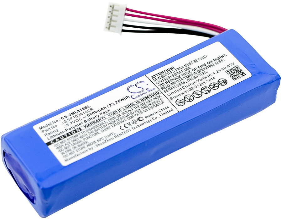 Batteri til JBL GSP1029102R, Charge 2+ etc. 6000mAh, 3.7V