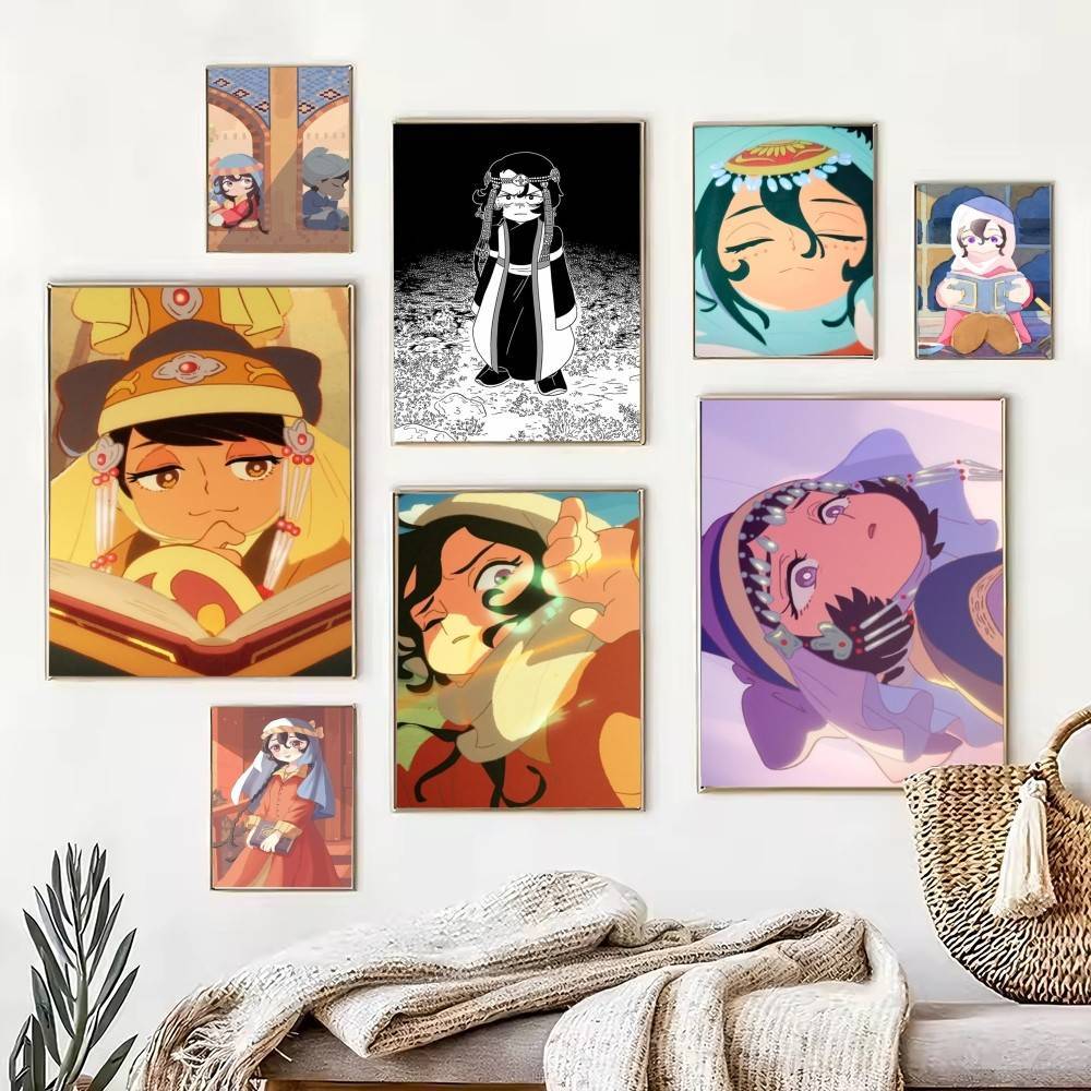 A Witch in Mongolia Anime  Poster Waterproof Wall Art Sticker For Bar Living Room Vintage Decor High Quality Print Gift
