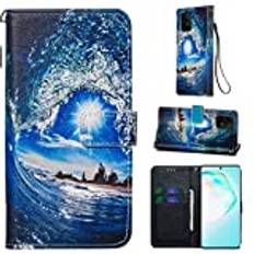 Samsung Galaxy S10 Lite fodral, SATURCASE vackert PU-läder flip magnet plånbok stativ kortplatser skyddande fodral med handrem för Samsung Galaxy S10 Lite / A91 (YK-2)