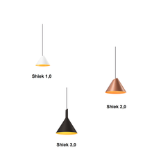 Shiek pendel Wever & Ducré - 2.0 LED, Ø 25,2 cm, H 17,5 cm / Hvid / Kobber