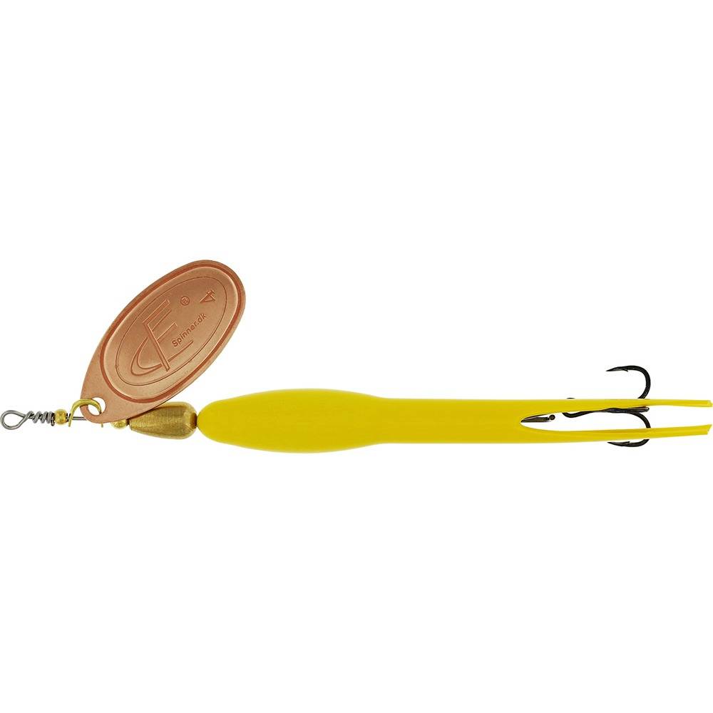 Westin FC Downstream Spinner - FL. Yellow - Copper Blade.