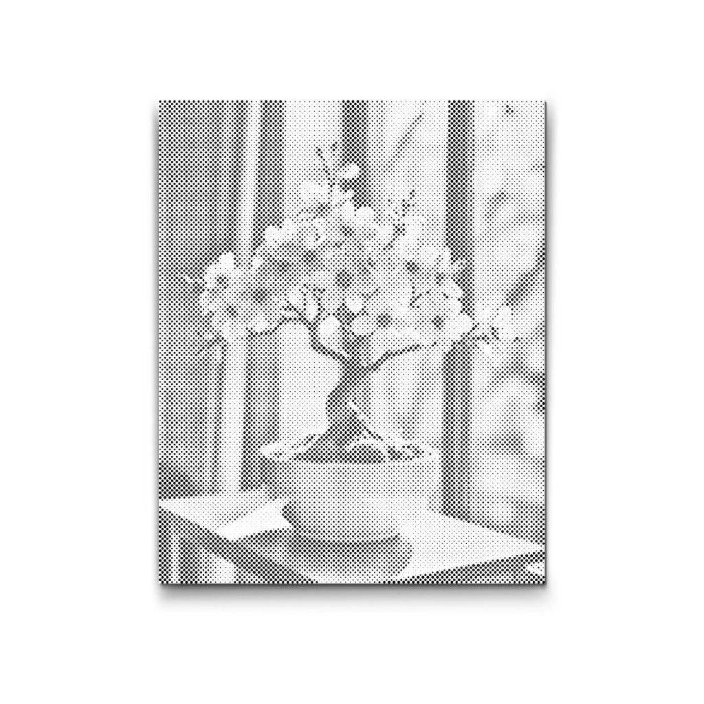 BONSAI LUGN | PRICKMÅLNING - 40x50cm (16'' x 20'') / Duk - Utan ram