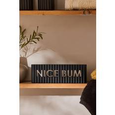 Next Black Nice Bum Rib Word Block Ornament
