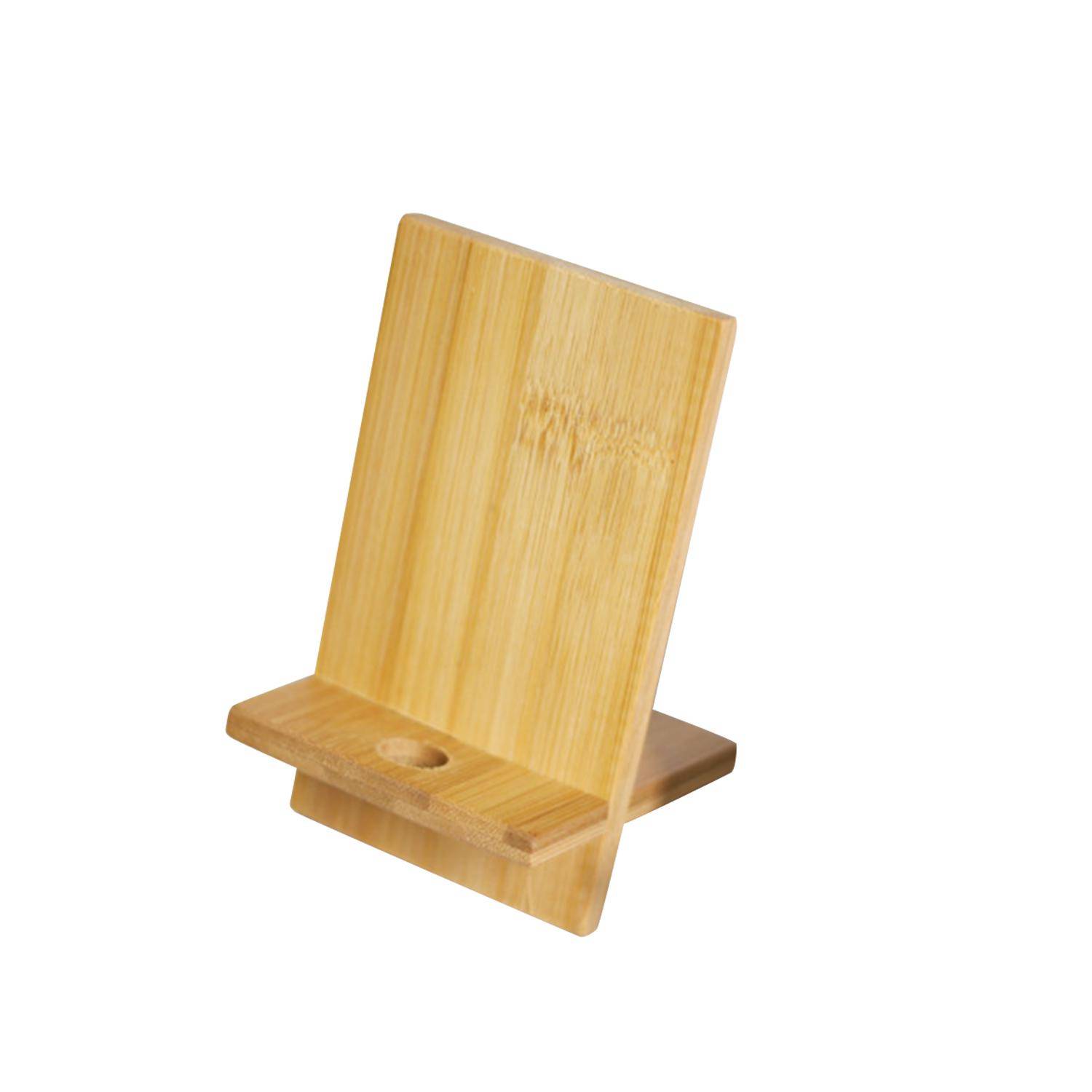 Bambu Trä Mobiltelefon Stand Tablet Stand Telefon Dock : Vagghållare Stand Kompatibel med Pad with charging hole