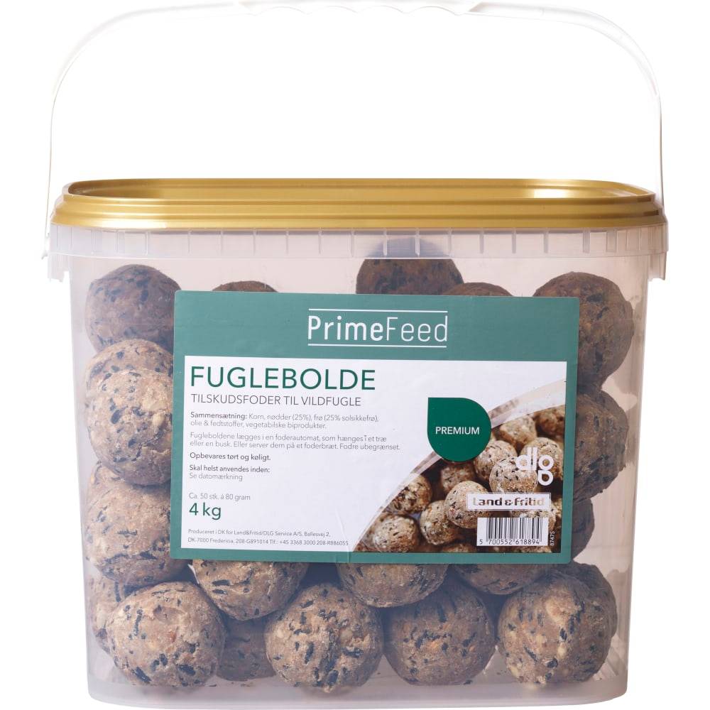 PrimeFeed Premium fuglebolde/mejsebolde 50 stk, 4 kg