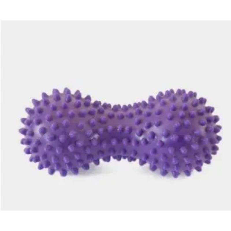 Fotmassagerulle Peanut Double Lacrosse Spiky Ball Myofasciala bollar för plantar fasciit Rörlighet Rygg Fotvalv Smärtlindring violett