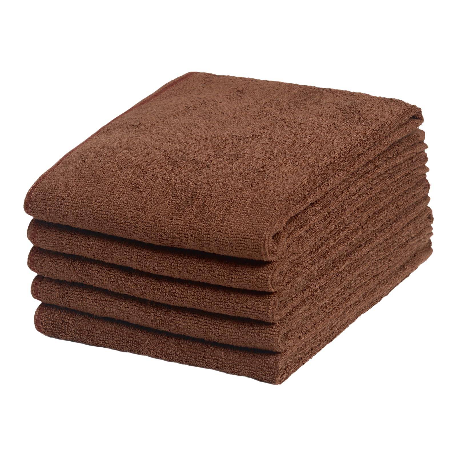 Imabari Towels Made in Japan Face Towels Cotton 75g 34 x 86cm Set of 5 Mocha Face Towels Facial Towels Beauty Towels Face Wash Towels Commercial