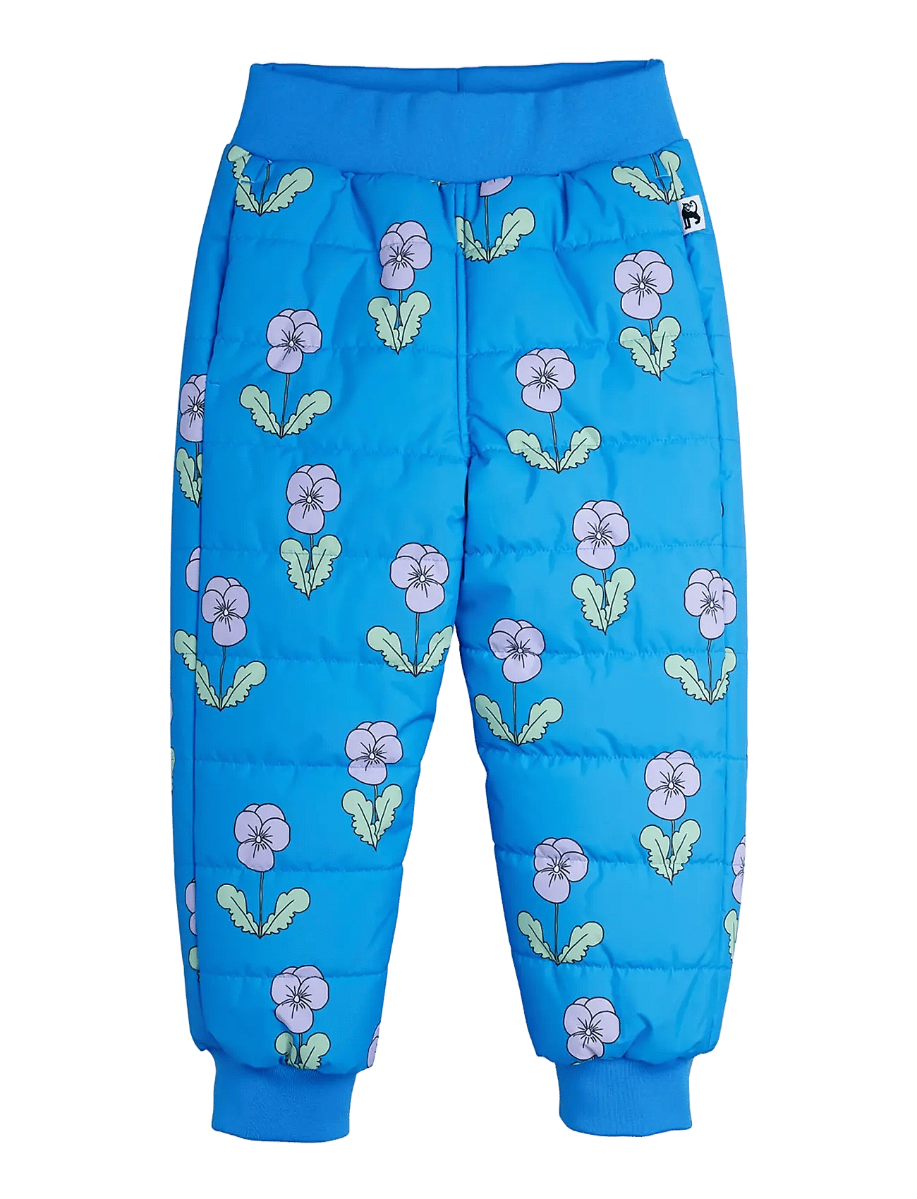 Mini Rodini Violas Aop Padded Outerwear Trousers - Blue - 68/74