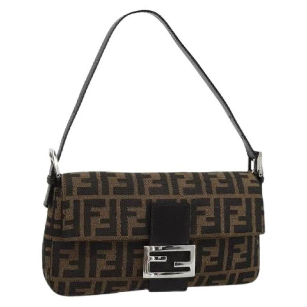 Fendi Vintage Pre-owned Vintage Zucca Canvas Skuldertaske - Vintage - Dame - Brun - ONE SIZE - Uld