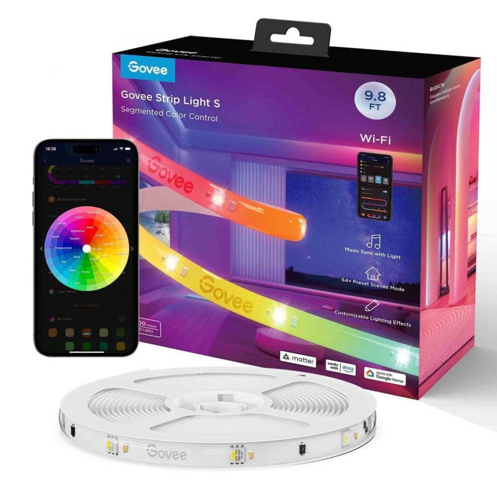 Govee RGBICW LED-stribelys 2,7 m