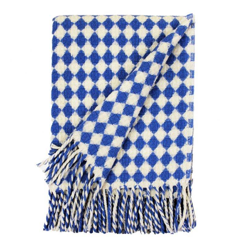 Azulejo Plaid - Cobolt Blue and Pearl - Burel.