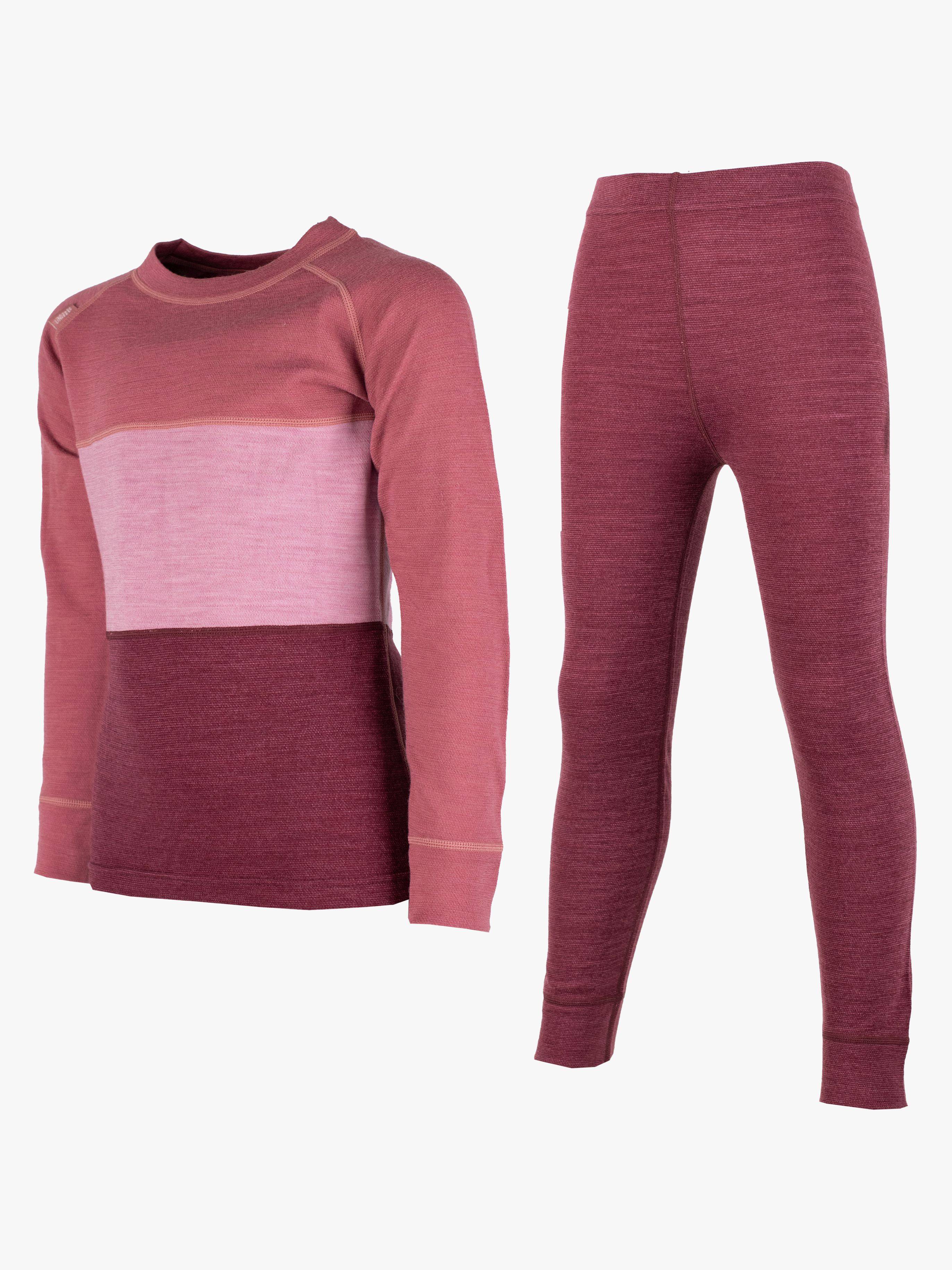 Lindberg Bamboo Merino Skiundertøj, Blush/Rose, 160