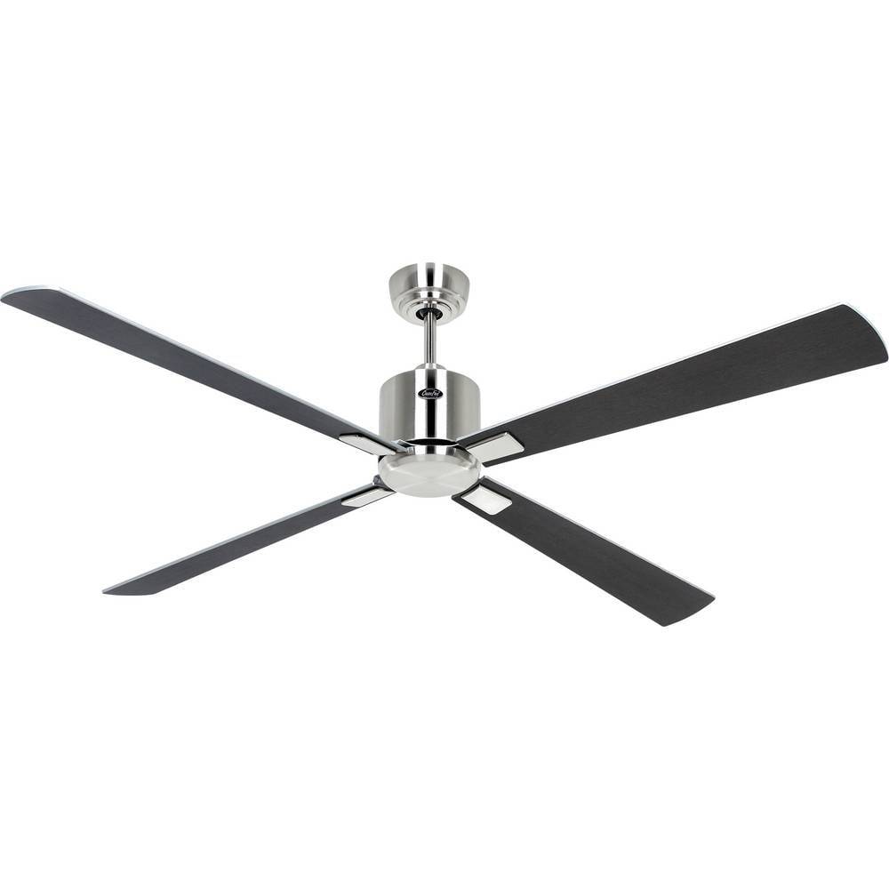 CasaFan ECO NEO III 152 BN-WN/SI WiFi Flügel Wenge/silber Takfläkt 27 W (Ø x H) 152 cm x 360 mm Krom (borstad) med fjärrkontroll, Timer, Vinterdrift, Appstyrd