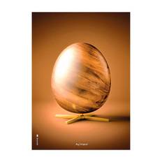 Brainchild Plakat - Ægget Figuren/Brun Baggrund - 70x100 cm
