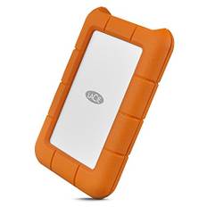 LaCie Rugged USB-C 5 TB extern hårddisk bärbar hårddisk – USB 3.0, droppstöt, dammbeständig fjäderdrift, för Mac och stationär arbetsstation bärbar dator, 1 månad Adobe CC (STFR5000800)