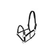 Leather Halter Robe Noseband - Black - COB