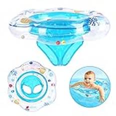 Flintronic Uppblåsbar badring för barn, simring för barn, spädbarn, uppblåsbar baby badring, uppblåsbar simring med barnstol