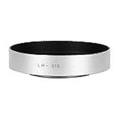 LANTRO JS Vacker Ihålig Metall Motljusskydd - LHX10 - Kompakt Och Avtagbar, Kompatibel Med Fuji X10/X20/X30(Silver)