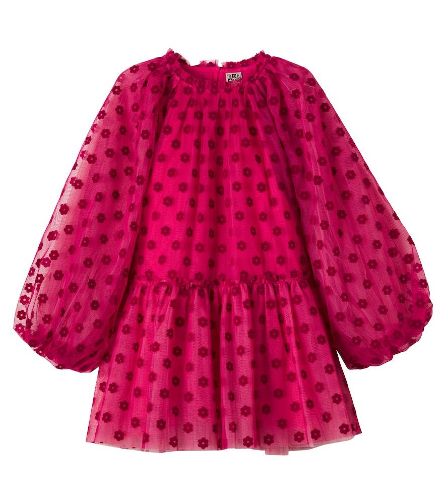 Bonton Phedre floral gathered tulle dress