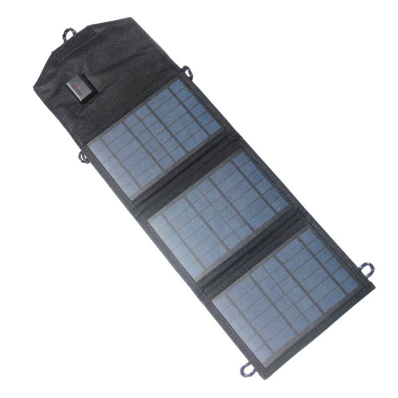 10,5W 5V bärbar solpanel hopfällbar laddningspaket USB solcellsladdare powerbank