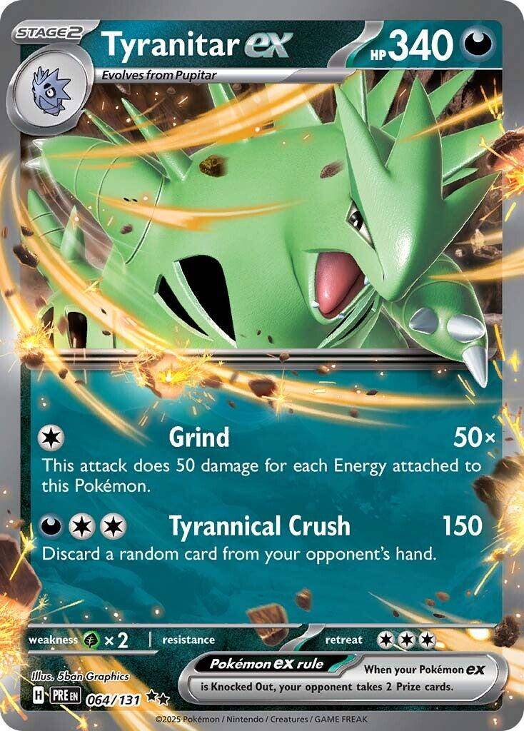 Tyranitar ex 064/131 Pokemon Prismatic Evolutions