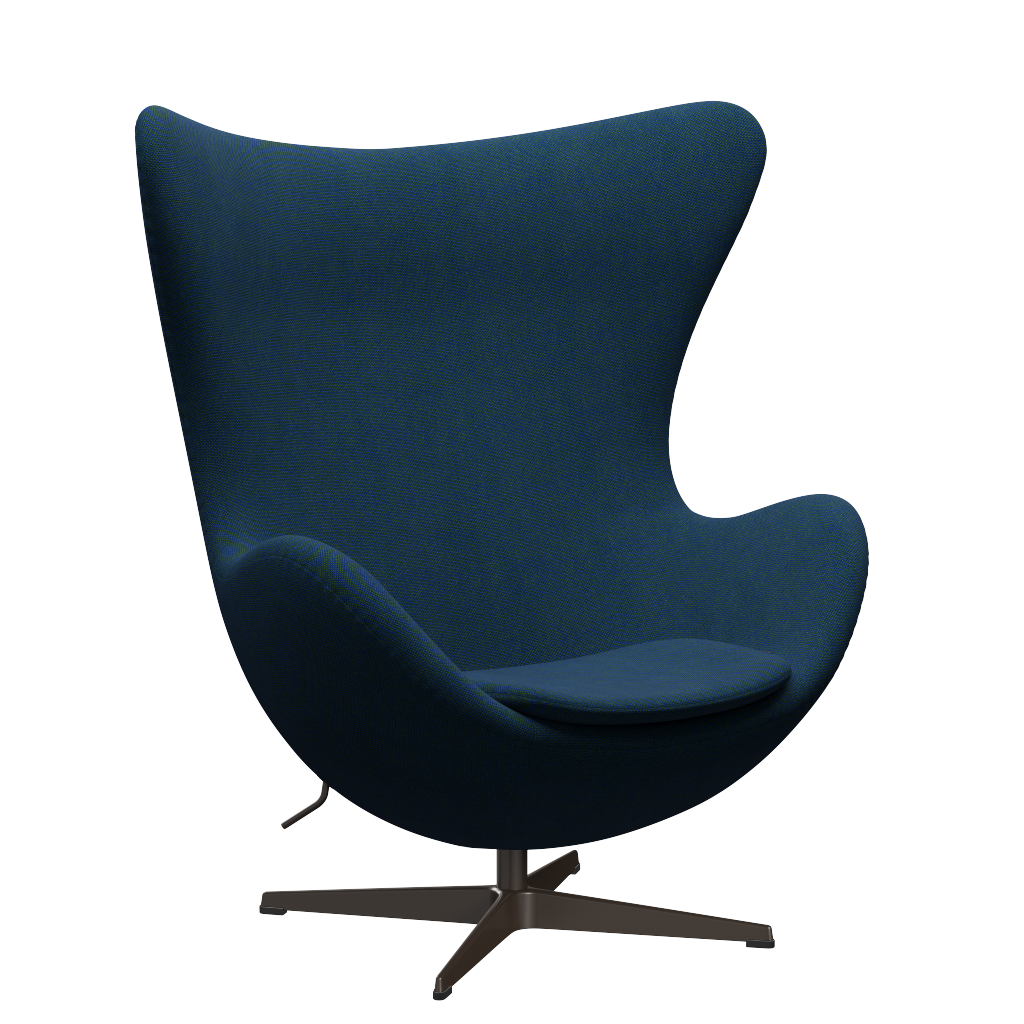 3316 Ægget loungestol, stel i brown bronze af Arne Jacobsen Hallingdal - 890 Blue/Green - Jacobsen Plus