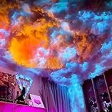 NOGRAX 3D Thunder Cloud Light, RGB Thunder Cloud Lamp Led Night Light, APP-kontroll och justerbar färg, Gaming Room Technology Sense Wall Light, Party Atmosphere Light 15m 10m