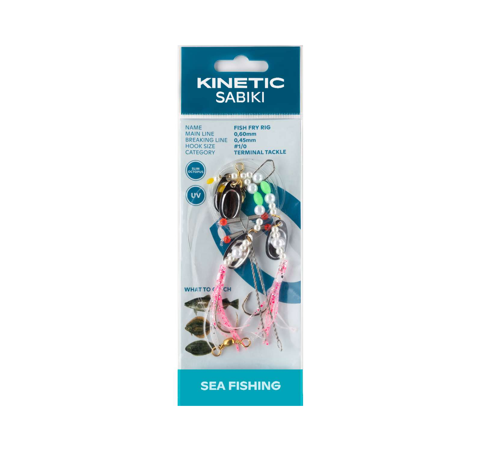 Kinetic Fish Fry Rig #1/0 Pearl/Pink Fry.