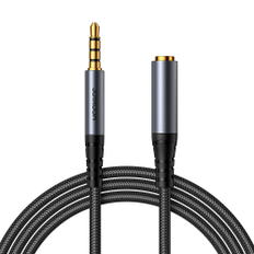 Stereo AUX Lydkabel Forlængerkabel 3,5mm Mini Jack 1,2m Sort