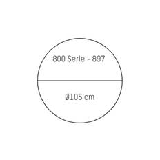 Haslev 800-serien spisebord (Model 897 (Ø105 cm), valnødbejdset eg, Udtræk til 2 plader (ekskl. tillægsplade))