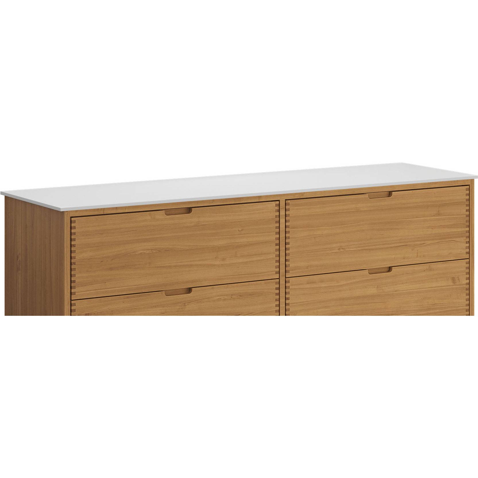 Solid Surface bordplade i hvid 161x46cm