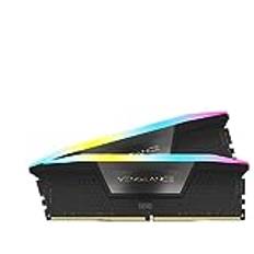 CORSAIR VENGEANCE RGB DDR5 RAM 96GB (2x48GB) 6400MHz CL32 Intel XMP iCUE Kompatibelt Datorminne - Svart (CMH96GX5M2B6400C32)