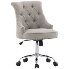Rootz Swivel Chair - Office Chair - Work Chair - Desk Chair - Chair- 360° Rotatable - 150 Kg Load Capacity - Height Adjustable - Light Gray -  54 x 65