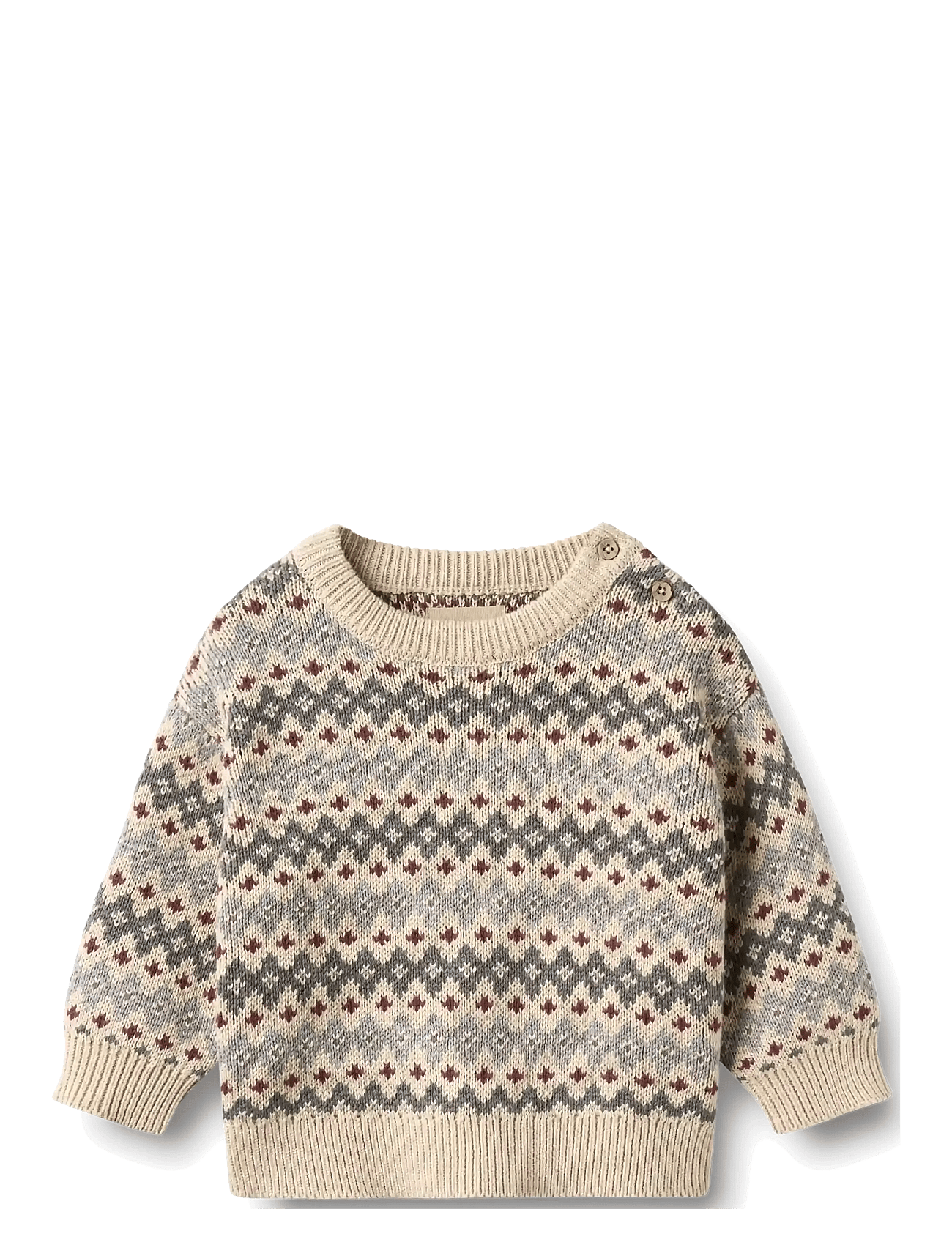 Wheat Jacquard Pullover Harlow - Grey - 74