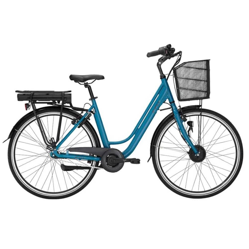Elcykel E-Fly Nova IV N7 Ocean med frontkurv Blå Str. 53 (170-185cm Personhøjde) 374watt - 10,4ah.