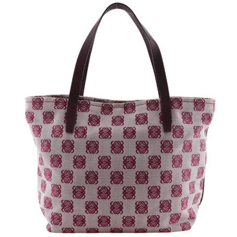 Loewe Pre-owned Pre-owned Anagram Canvas Tote Bag - Vintage - Dame - Lyserød - ONE SIZE -