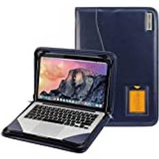 Broonel - Contour Series - Blue Heavy Duty Leather Skyddsfodral - Kompatibel med ASUS VivoBook S15 S531 | ASUS VivoBook S15 S510UA