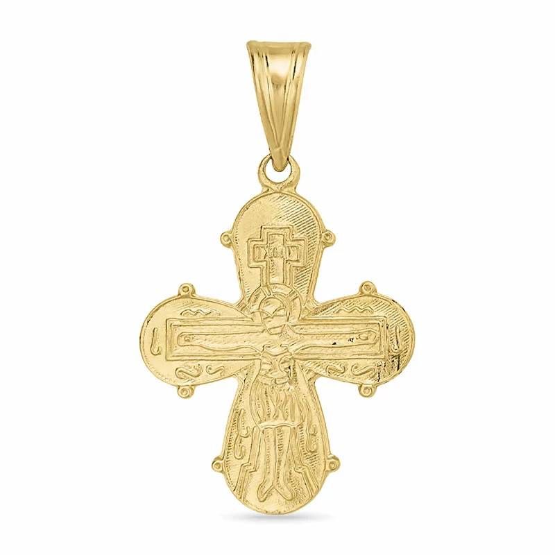 16 x 27 mm dagmarkors i 14 karat guld - Amoré - Vedhæng