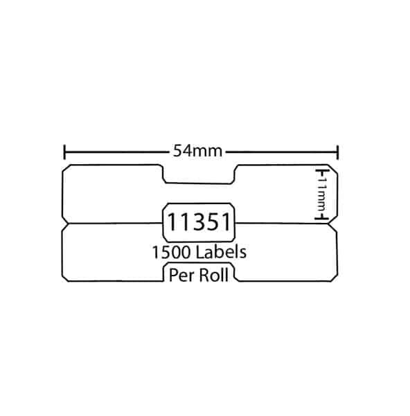 Dymo 11351 Smykke etiketter Kompatibel 1500 stk 11 x 54mm